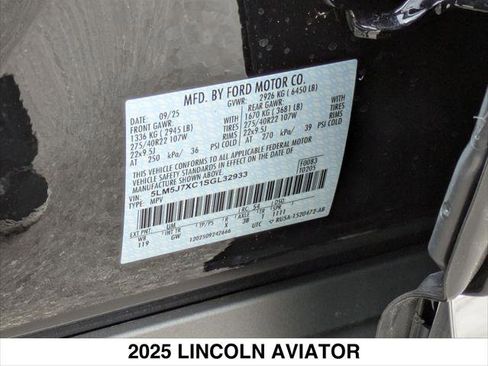 New 2025 Lincoln Aviator Reserve w/ Equipment Group 201A image 15