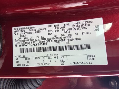 Used 2019 Ford F150 Raptor w/ Equipment Group 802A Luxury image 30