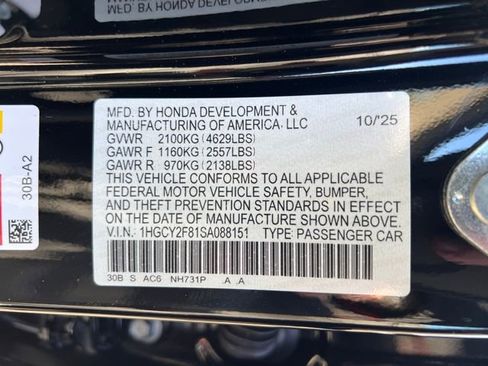 New 2025 Honda Accord Touring image 17