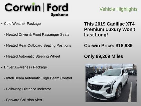 Used 2019 Cadillac XT4 Premium Luxury w/ Driver Assist Package image 12