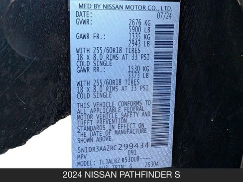 Certified 2024 Nissan Pathfinder S FWD image 25