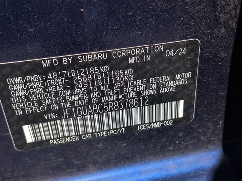 Certified 2024 Subaru Impreza 2.0i AWD/4WD image 2