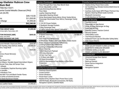 Used 2022 Jeep Gladiator Rubicon w/ LED Lighting Group image 3