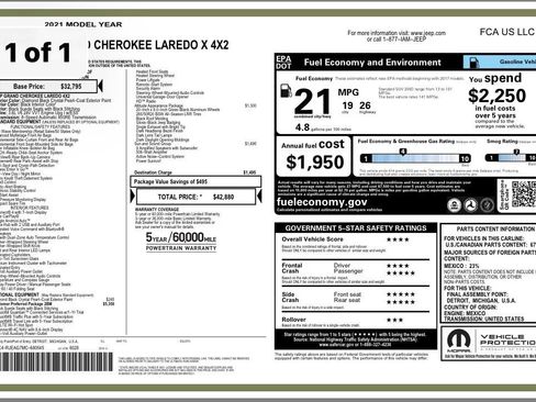 Used 2021 Jeep Grand Cherokee Laredo X image 38