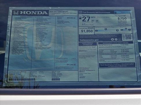 New 2026 Honda HR-V Sport image 16