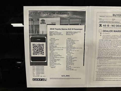 Used 2018 Toyota Sienna XLE w/ XLE Navigation Package image 12