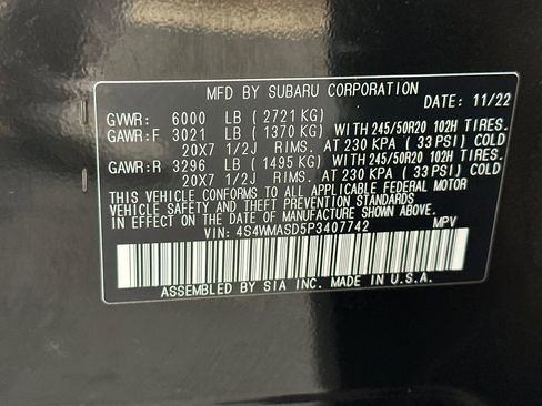 Used 2023 Subaru Ascent Limited image 26