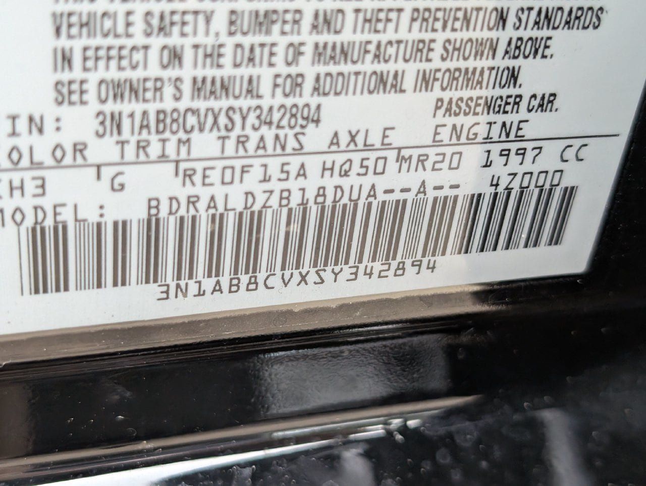 Certified 2025 Nissan Sentra SV w/ Trunk Package FWD image 28