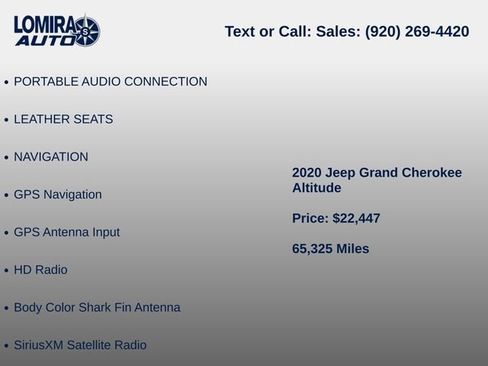 Used 2020 Jeep Grand Cherokee Altitude AWD/4WD image 10