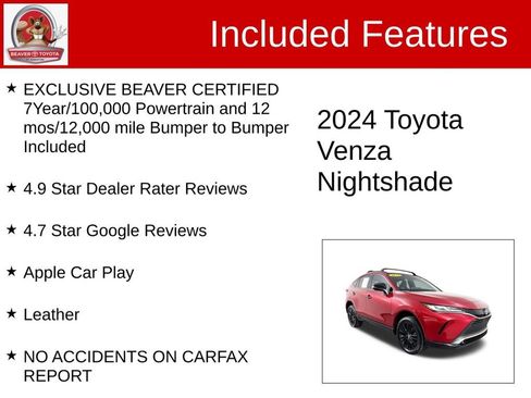 Used 2024 Toyota Venza Nightshade image 4