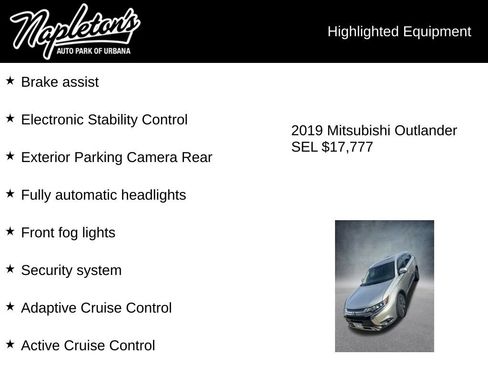 Used 2019 Mitsubishi Outlander SEL AWD/4WD image 4