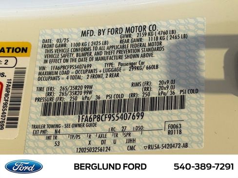 Used 2025 Ford Mustang GT Premium w/ 60th Anniversary Package image 32