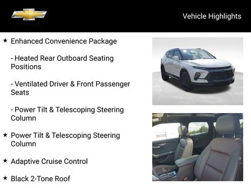 Certified 2023 Chevrolet Blazer RS w/ Driver Confidence II Package AWD/4WD image 21