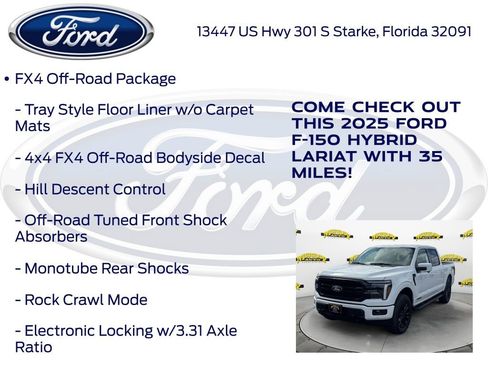 New 2025 Ford F150 Lariat w/ Equipment Group 501A Mid image 25