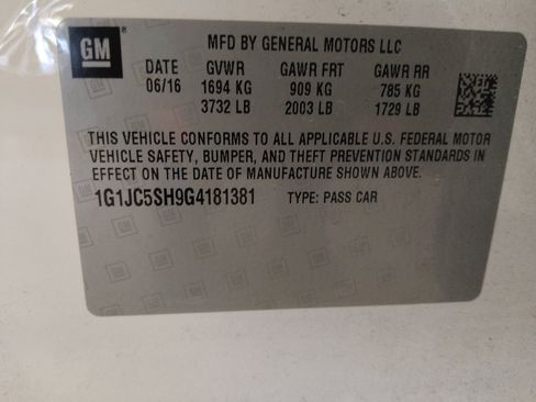 Used 2016 Chevrolet Sonic LT FWD image 33