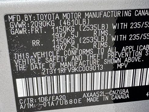 Used 2019 Toyota RAV4 Limited w/ Cold Weather Package FWD image 37