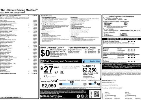 Used 2023 BMW 330i xDrive Sedan w/ Driving Assistance Package image 3