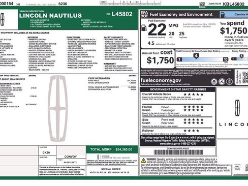 Used 2019 Lincoln Nautilus Reserve AWD/4WD image 25