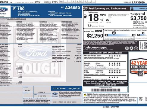 Used 2020 Ford F150 Lariat w/ Equipment Group 502A Luxury AWD/4WD image 20