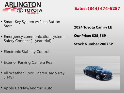 Used 2024 Toyota Camry LE w/ Cold Weather Package FWD image 4