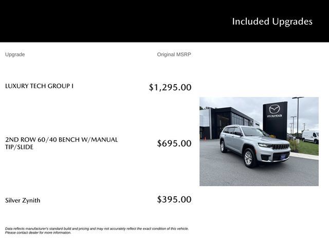 Used 2021 Jeep Grand Cherokee L Laredo w/ Luxury Tech Group I AWD/4WD image 5