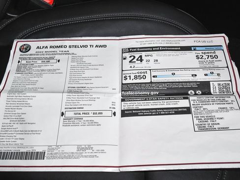 Used 2022 Alfa Romeo Stelvio Ti AWD/4WD image 63
