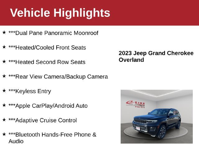 Used 2023 Jeep Grand Cherokee Overland w/ Luxury Tech Group IV AWD/4WD image 4