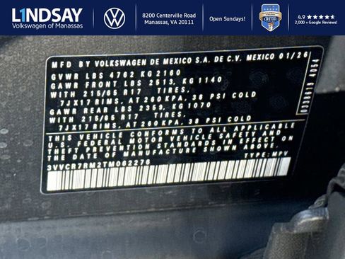 New 2026 Volkswagen Tiguan S image 21