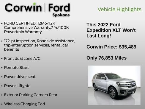 Used 2022 Ford Expedition XLT AWD/4WD image 7