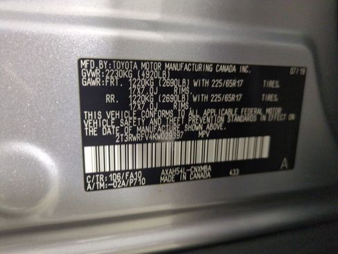 Used 2019 Toyota RAV4 XLE w/ Convenience Package AWD/4WD image 32