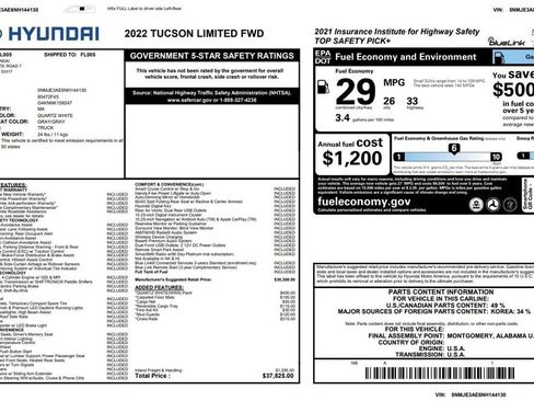 Used 2022 Hyundai Tucson Limited FWD image 3