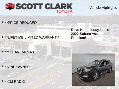 Used 2022 Subaru Ascent Premium w/ Convenience Package AWD/4WD image 8