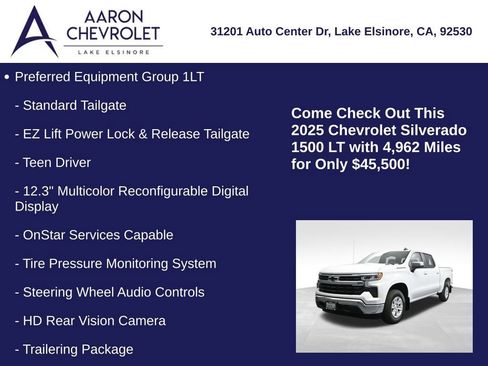 Used 2025 Chevrolet Silverado 1500 LT w/ LPO, Dark Essentials Package RWD image 15