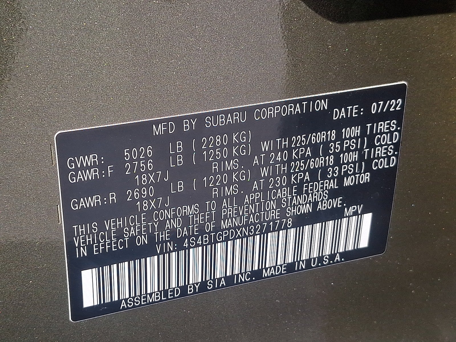 Used 2022 Subaru Outback Touring XT AWD/4WD image 29