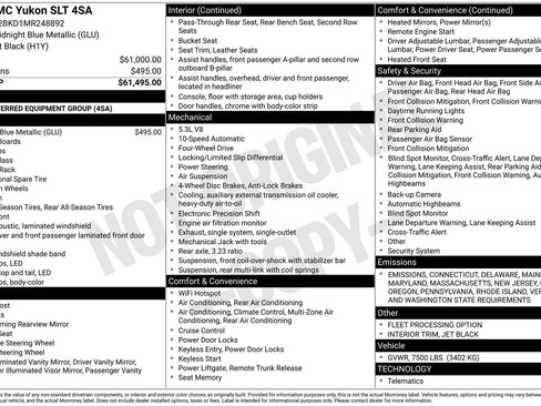 Used 2021 GMC Yukon SLT image 52