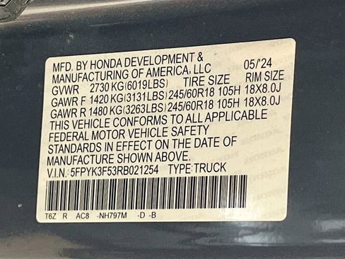 Used 2024 Honda Ridgeline RTL image 34