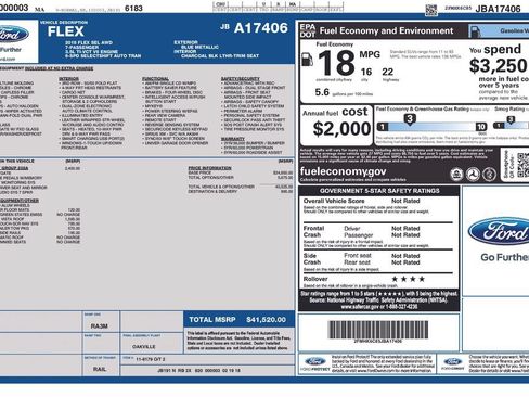 Used 2018 Ford Flex SEL w/ Equipment Group 202A AWD/4WD image 2