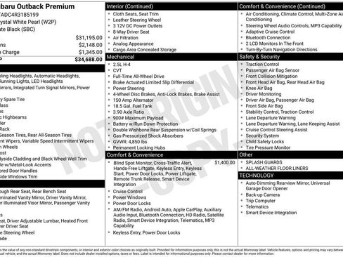 Certified 2024 Subaru Outback Premium AWD/4WD image 24