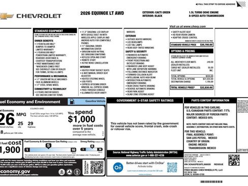 Used 2026 Chevrolet Equinox LT AWD/4WD image 4