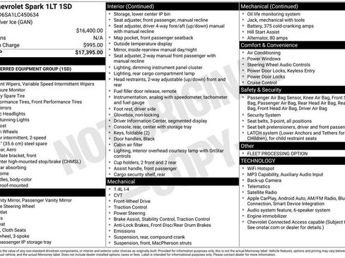 Used 2020 Chevrolet Spark LT FWD image 17