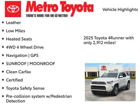 Certified 2025 Toyota 4Runner Limited AWD/4WD image 8