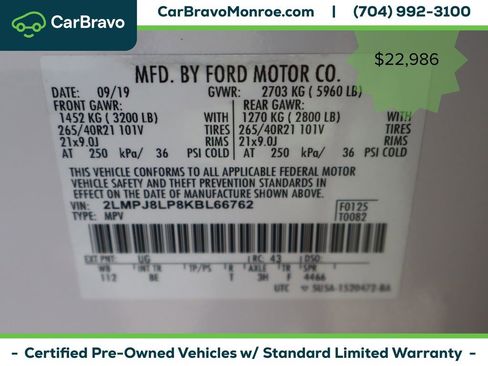 Used 2019 Lincoln Nautilus Reserve AWD/4WD image 52