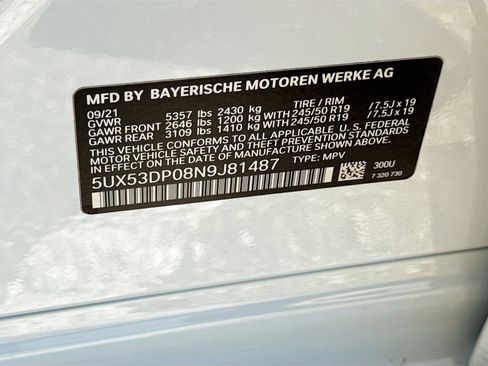 Used 2022 BMW X3 xDrive30i w/ M Sport Package image 44