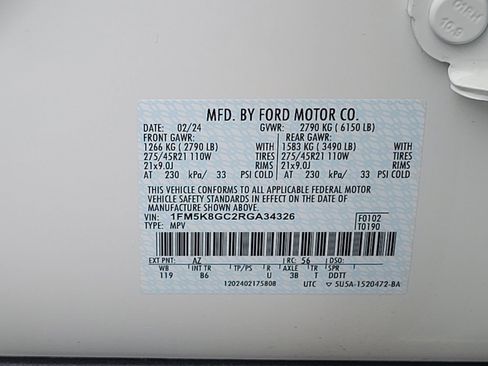 Used 2024 Ford Explorer ST w/ Equipment Group 401A AWD/4WD image 19