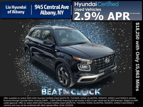 Certified 2022 Hyundai Venue SEL w/ Cargo Package image 1