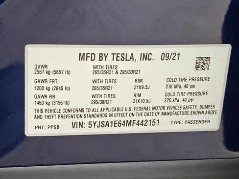 Used 2021 Tesla Model S Plaid AWD/4WD image 25