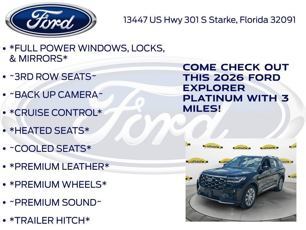 New 2026 Ford Explorer Platinum RWD image 10