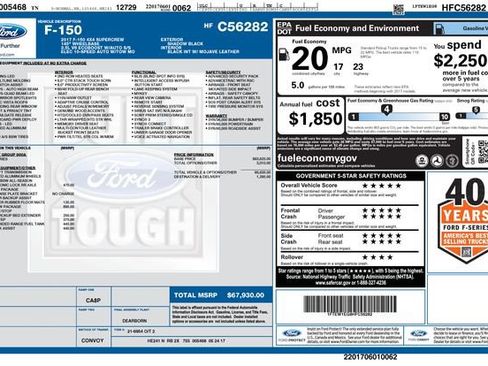 Used 2017 Ford F150 Limited w/ Trailer Tow Package AWD/4WD image 2
