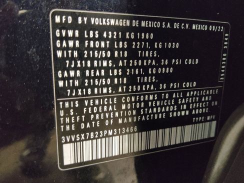 Used 2023 Volkswagen Taos SE w/ Black Wheel Package FWD image 33