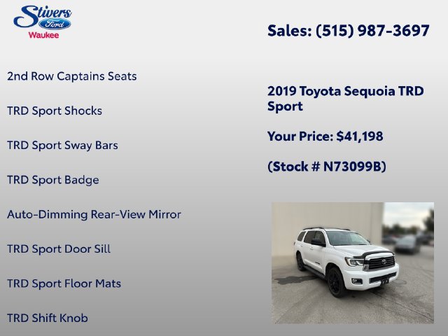 Used 2019 Toyota Sequoia TRD Sport w/ TRD Sport Premium Package AWD/4WD image 22